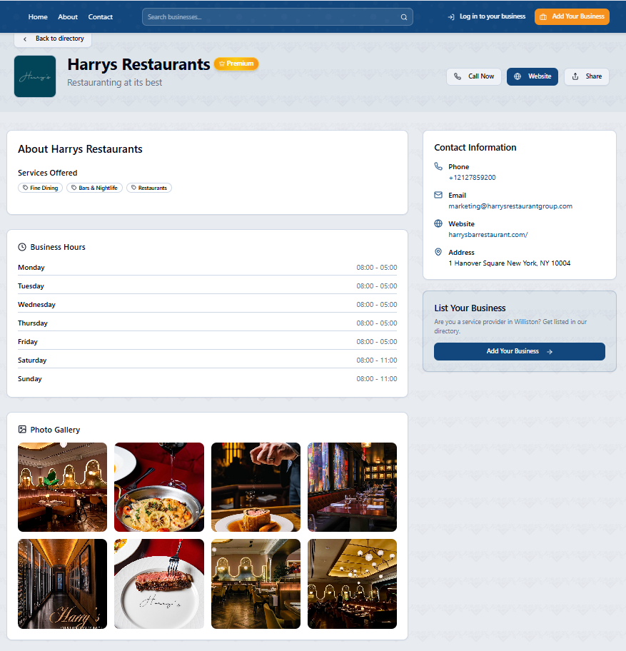 Premium business profile