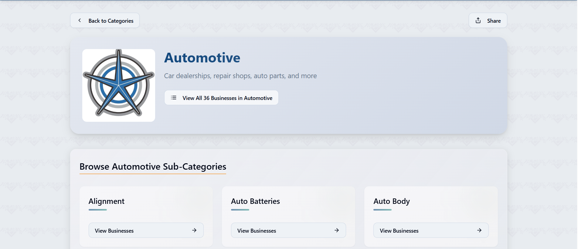 Category sponsorship banner